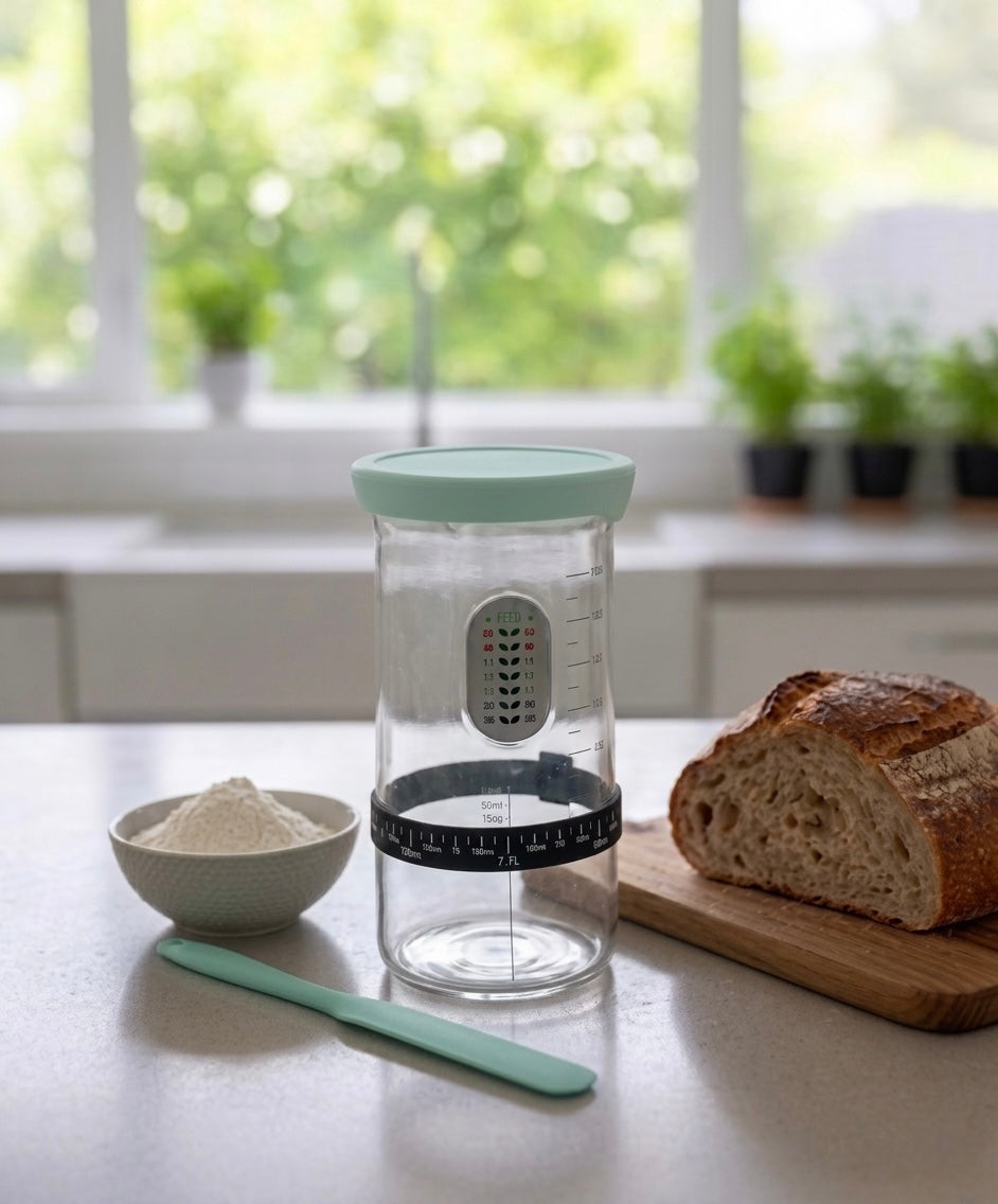 Sourdough Starter Feed Jar - Sage