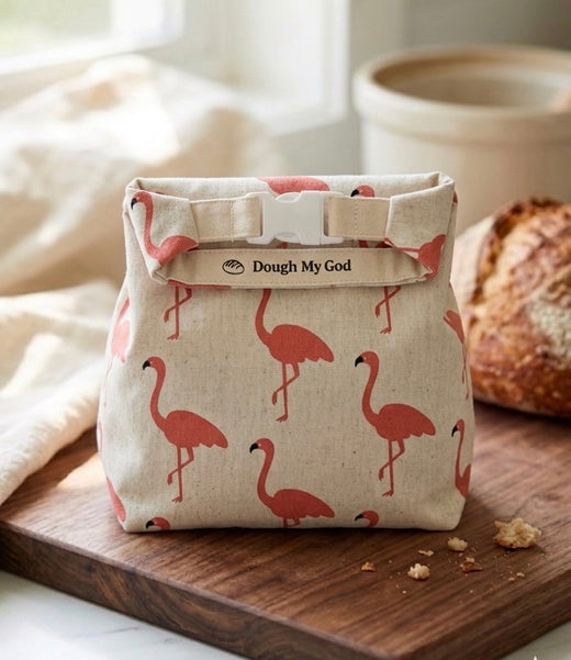 Reusable beeswax bag for storing sourdough bread