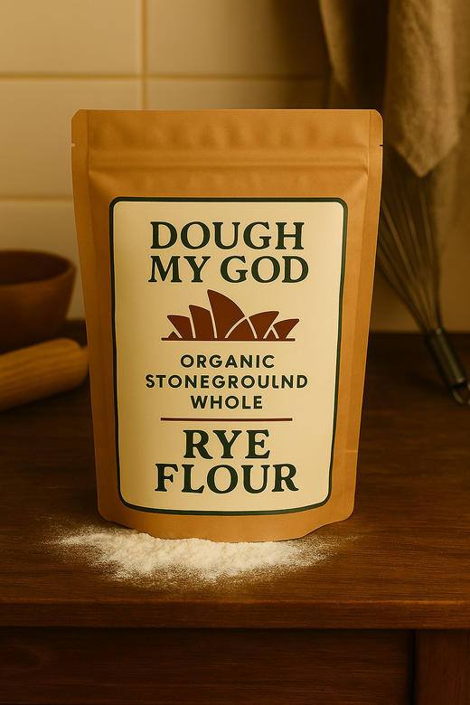 Dough My God organic stoneground whole rye flour