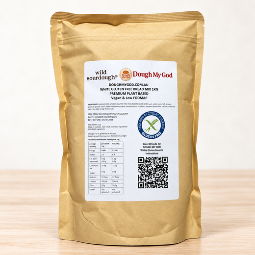 Dough My God White Gluten Free Bread and Pizza Flour 1kg pouch